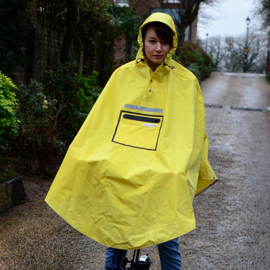 Poncho pour vélo The People's Poncho jaune femme