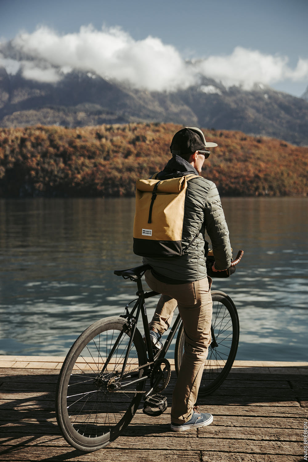 Sac à dos Vélo Porte-Bagage MeroMero Mini Squamish Jaune Lifestyle 