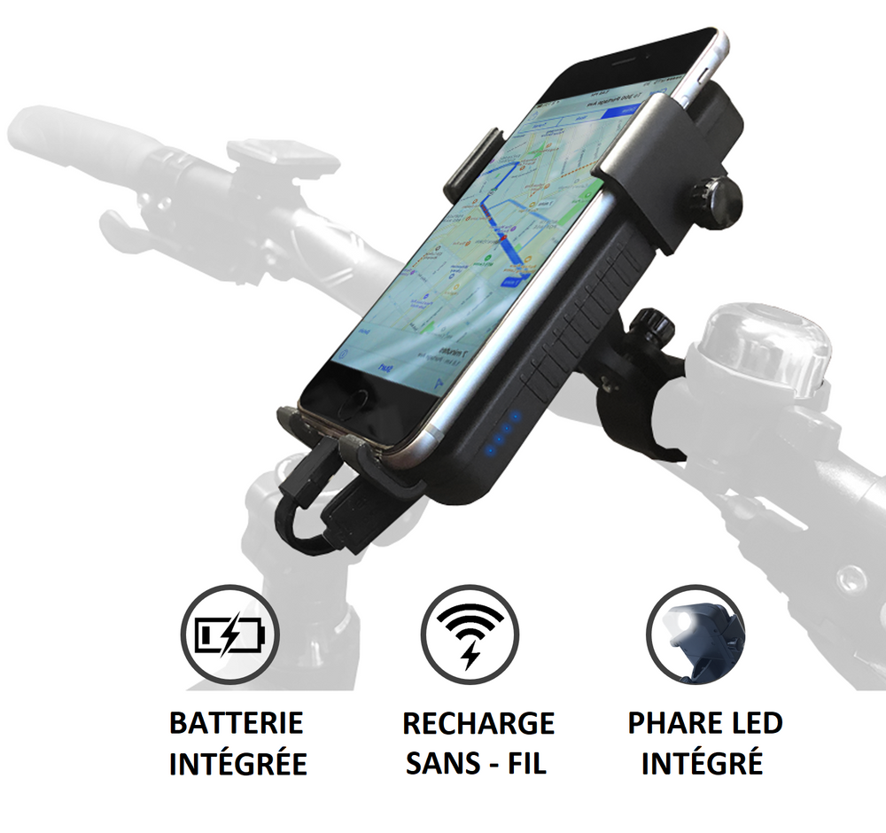 Telefonhalter mit integriertem Akku Cyclotron Sunslice