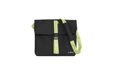 Sac Vélo pour Porte-Bagage en Bandoulière Réfléchissant Go Fluo Robin Noir et Jaune 